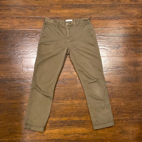 Current/Elliot Olive Green Straight Leg Pants Women's Size 28 - Picture 1 of 14